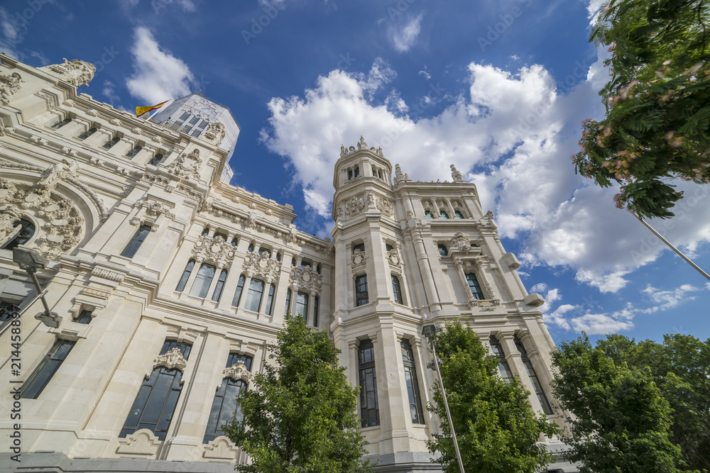 The City Hall of Madrid or the former Palace of Communications, Spain, Cibeles fountain