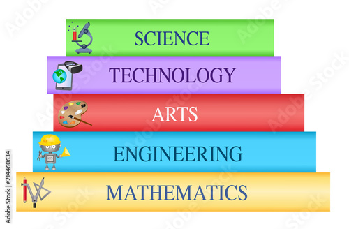 STEAM Education - Stack of books