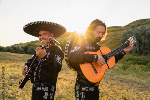 Musicians mariachi outdoor. Latin music.  © scharfsinn86