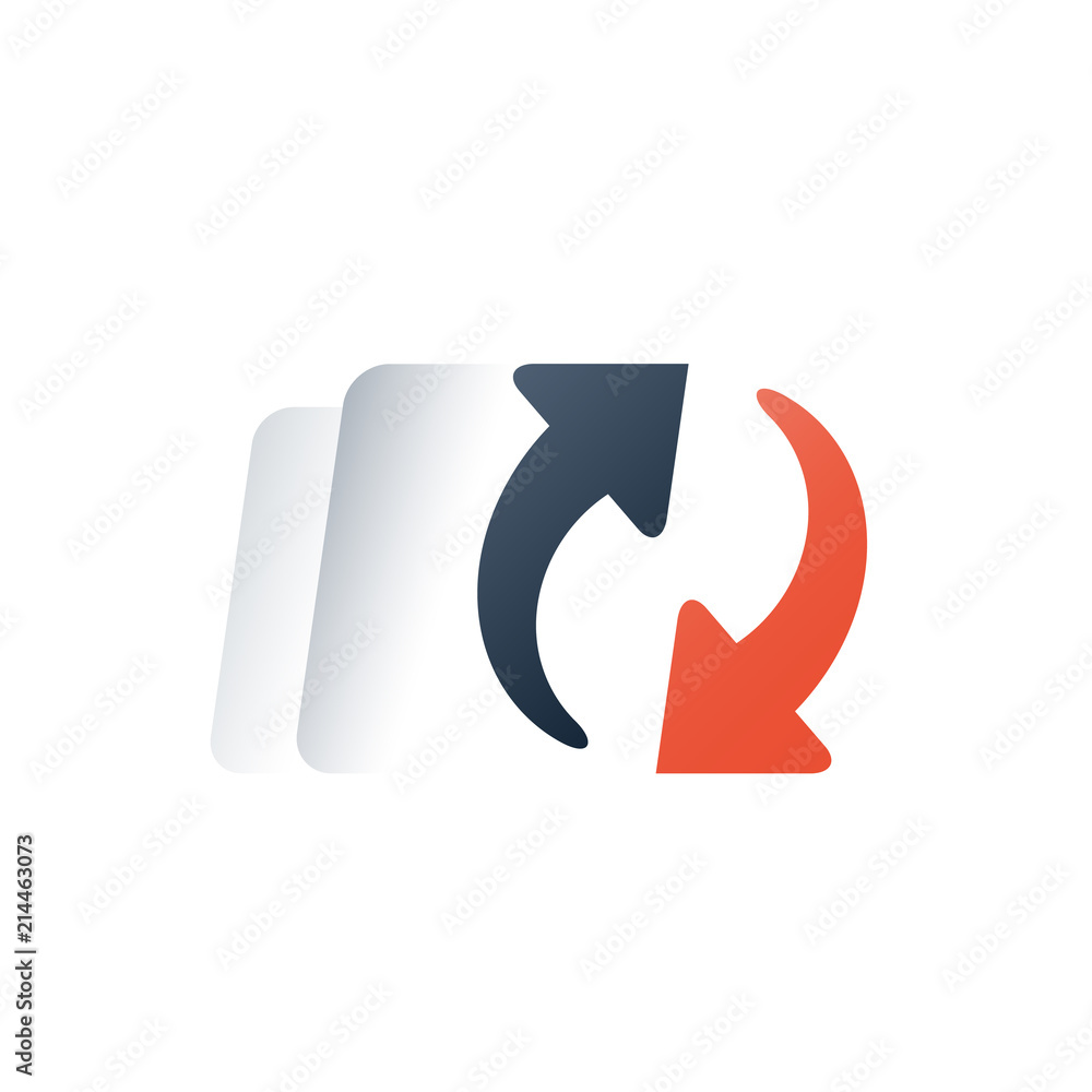 Exchange concept, arrows in circle motion, fast service, transportation and delivery Exchange concept, arrows in circle motion, fast service, transportation and delivery