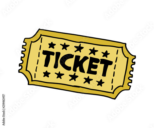 cartoon picture of a movie ticket
