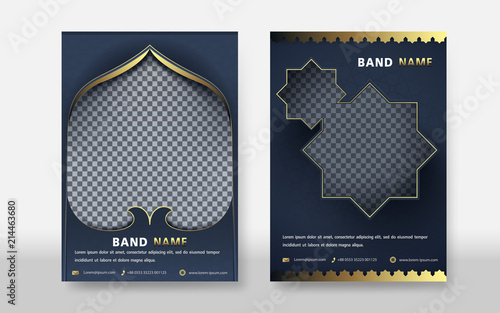 Business modern Flyer & Poster Cover and Eastern style concept design Template