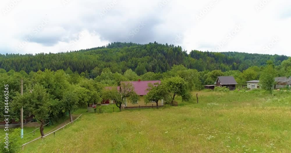ukraine village house aerial view ukraine village house aerial view