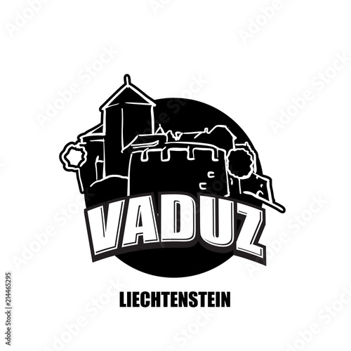 Vaduz, Liechtenstein, black and white logo