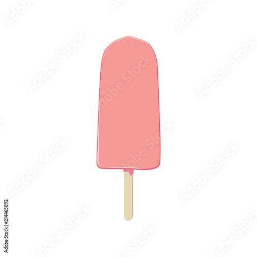 Vector illustration of ice cream or popsicle. Summer concept.
