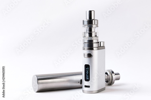 electronic cigarette or vaping device on white background