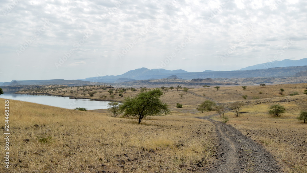 The arid landscapes of Magadi, Rift Valley, Kenya