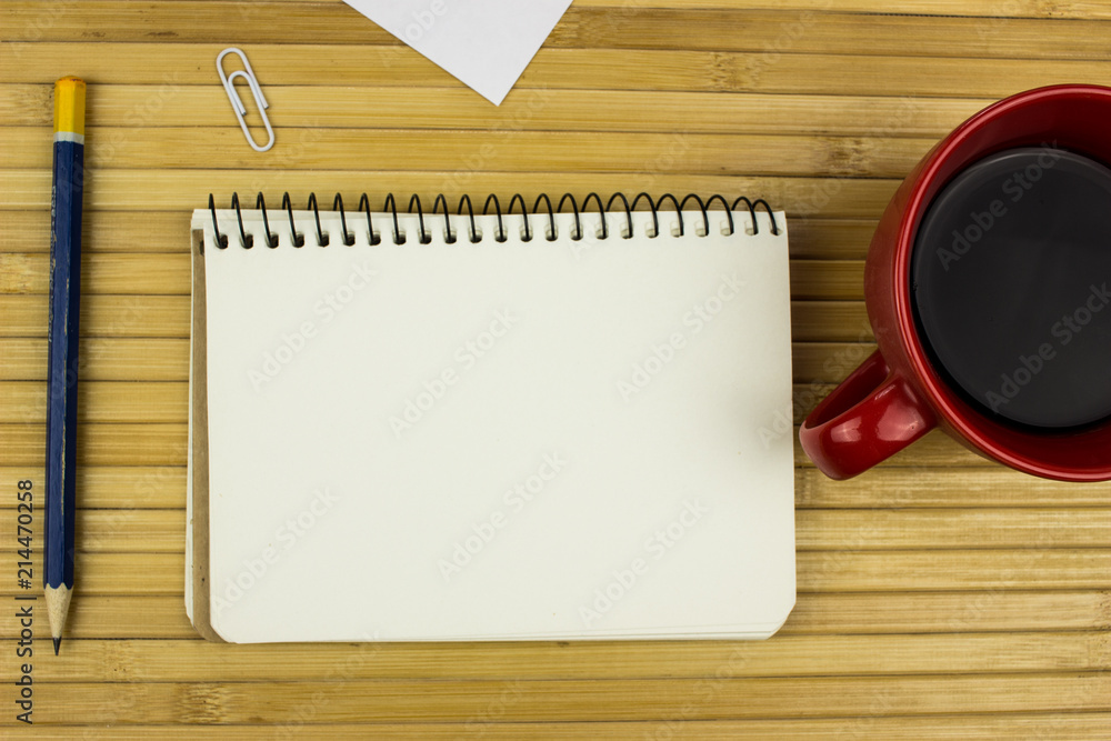 Empty block note mockup. Free copy space for your text and design. Office and education concept Empty block note mockup. Free copy space for your text and design. Office and education concept