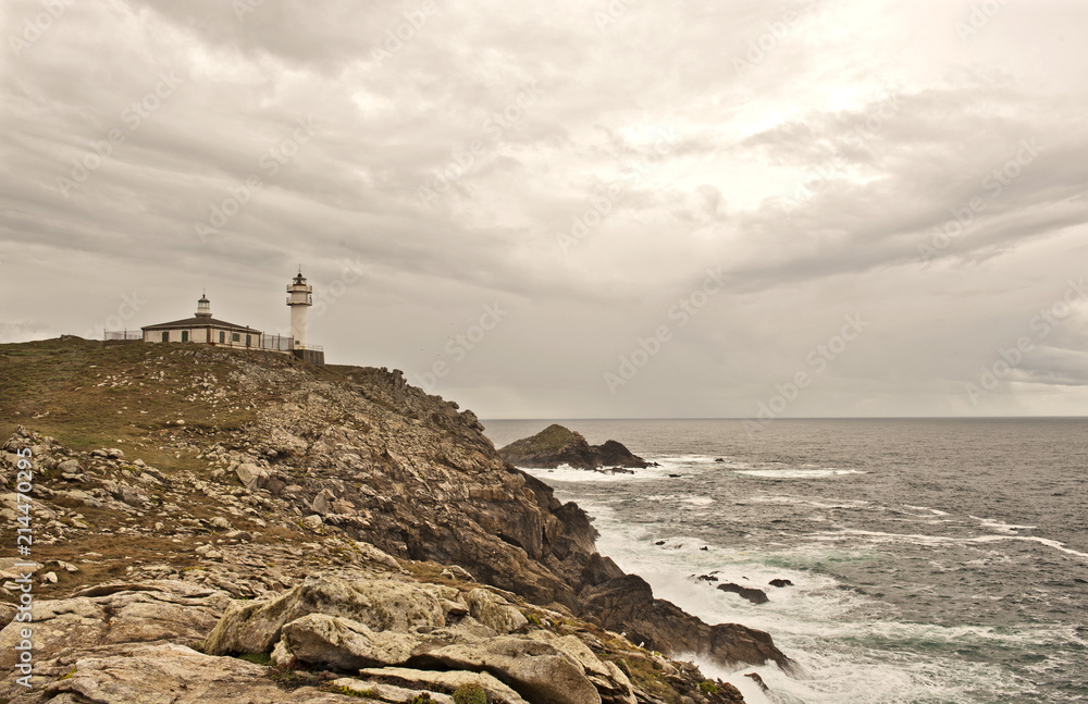 Cabo Touriñan mit Leuchtturm, Gemeinde Muxia (Mugía), Costa da Morte, Provinz La Coruña, Galicien Spanien