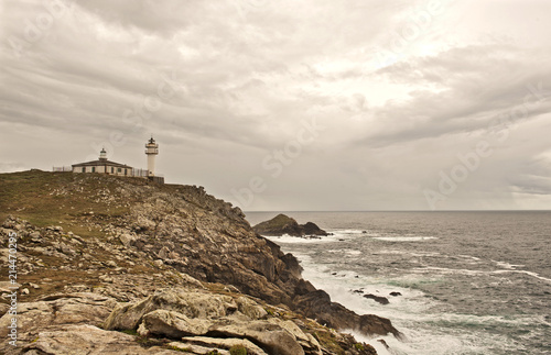 Cabo Touriñan mit Leuchtturm, Gemeinde Muxia (Mugía), Costa da Morte, Provinz La Coruña, Galicien Spanien