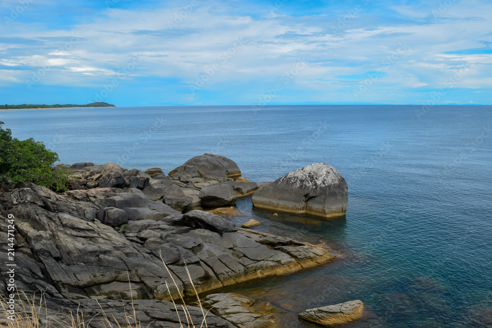 Rock formations at Kande Beach, Nkhata Bay, Malawi Rock formations at Kande Beach, Nkhata Bay, Malawi