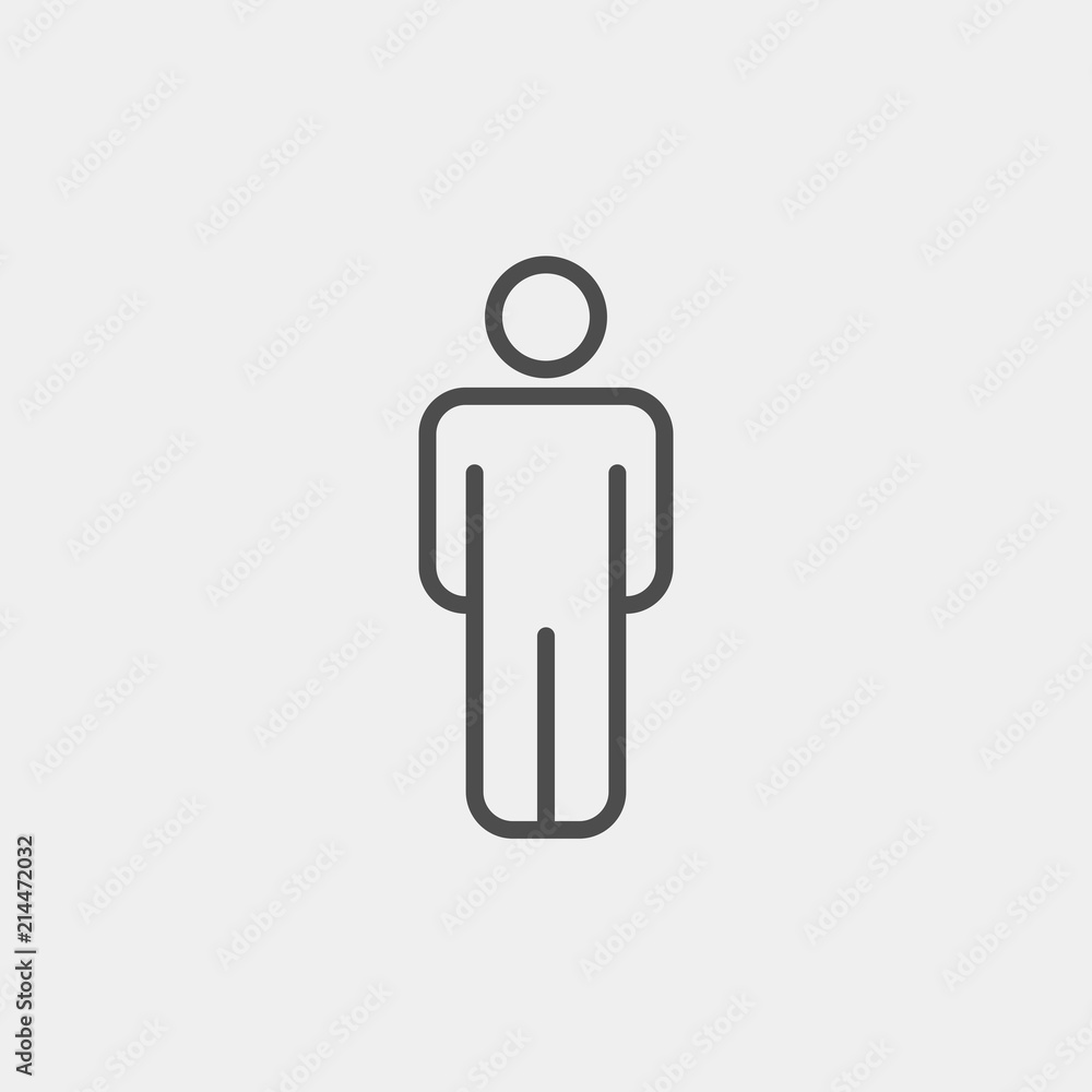 Man flat vector icon. Person flat vector icon Man flat vector icon. Person flat vector icon