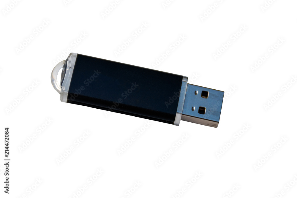 USB memory stick or flash drive isolated on white background USB memory stick or flash drive isolated on white background