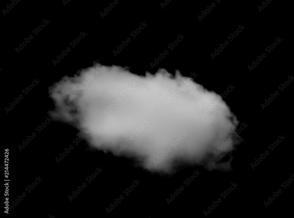 White clouds isolated on black background White clouds isolated on black background