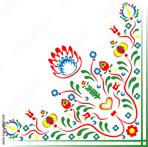 Folklore motifs of flowers 