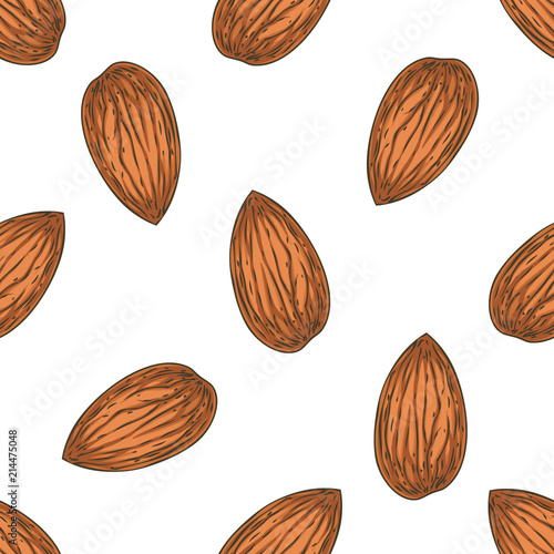 Shelled Almond Seamless Pattern