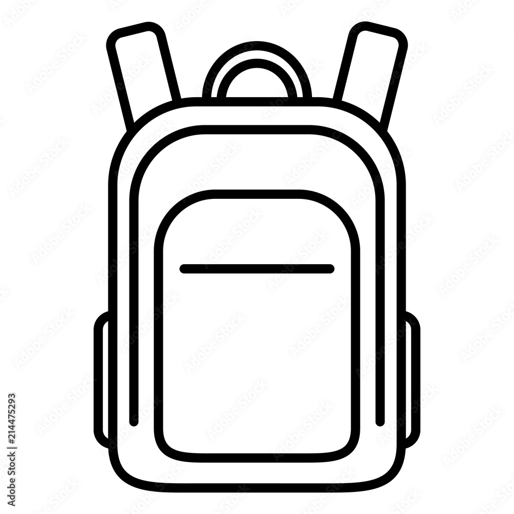 Premium Vector  School bag backpack black and white vector