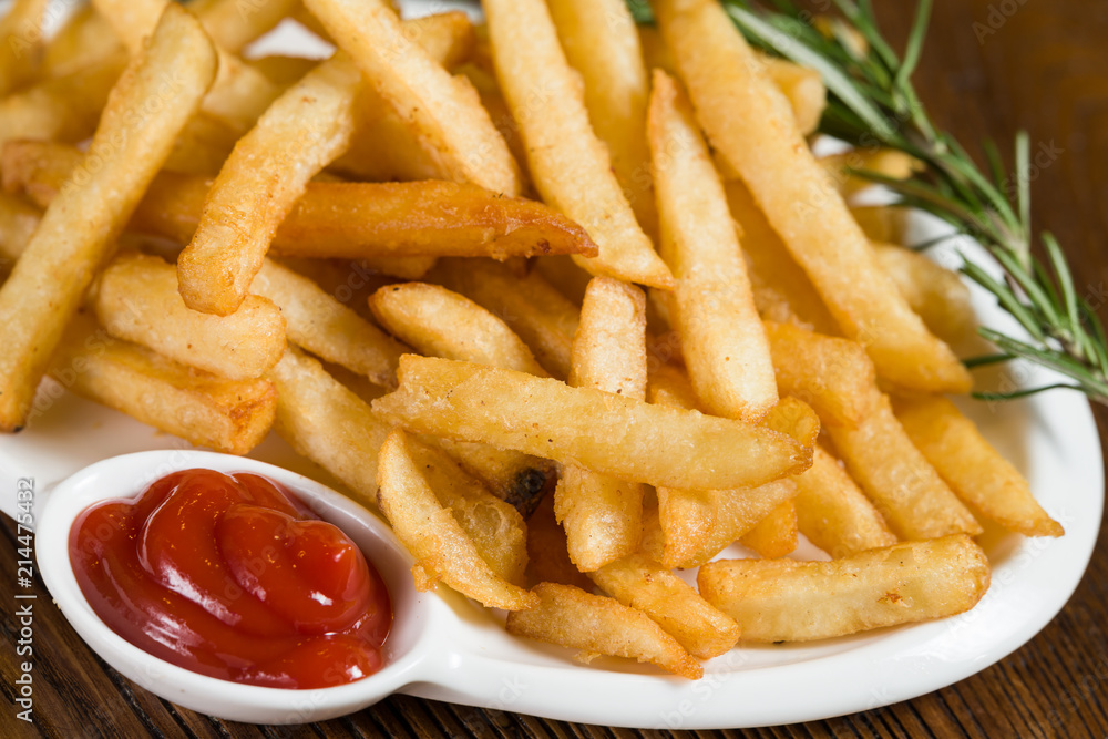 Close up shot of french fries Close up shot of french fries