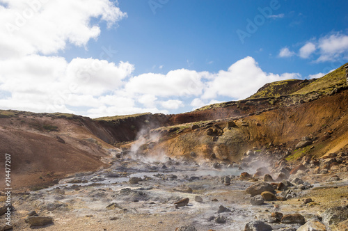 Geothermal area Krysuvik (Reykjavik, Iceland), hot springs of Iceland