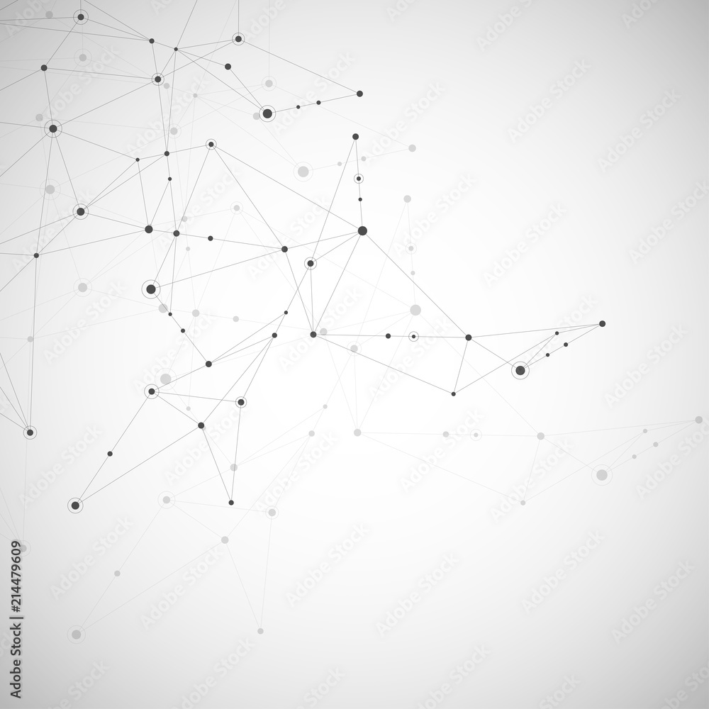 Abstract connecting dots and lines. Connection science and technology background. Abstract connecting dots and lines. Connection science and technology background.