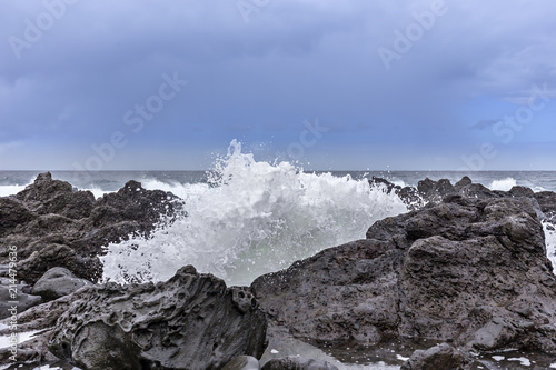 Splash Foto am Meer von Lanzarote