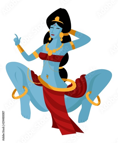 blue indian sensual female