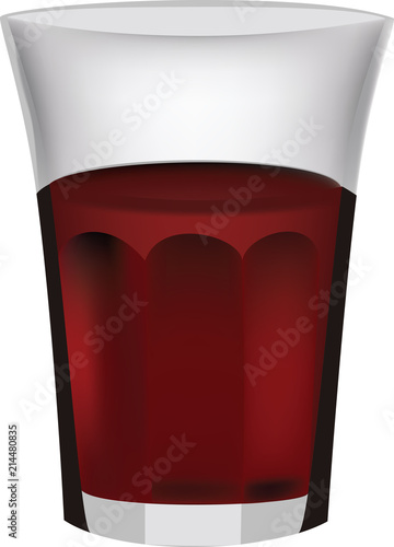 bicchiere classico di vetro contenente vino rosso fermo
