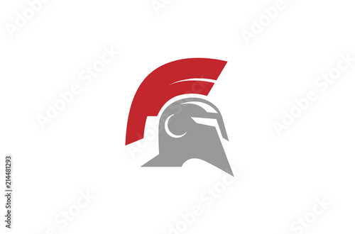 Warrior Helmet Logo Design Illustration