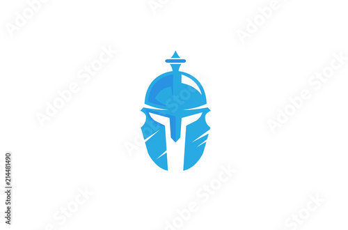 Warrior Helmet Logo Design Illustration photo