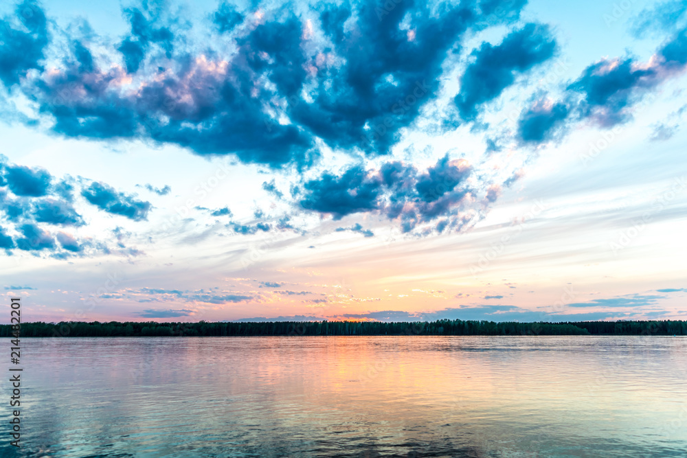 Fototapeta premium Sunset on river
