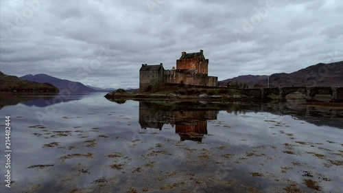 Castle in the Highlands of Scotland on a Cloudy Day photo