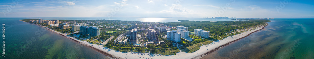 Aerial panorama Key Biscayne Florida