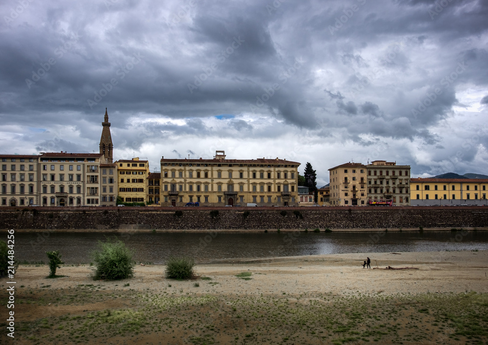 Embankment of the Arno River. Florence. Tuscany. Italy. Embankment of the Arno River. Florence. Tuscany. Italy.