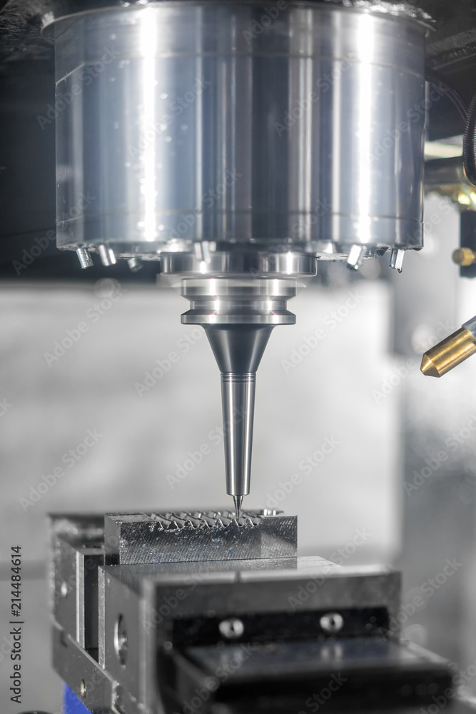 High precision CNC machining center working, operator machining automotive sample part process in factory High precision CNC machining center working, operator machining automotive sample part process in factory