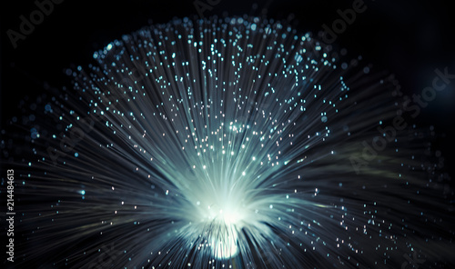 light fiber optics, fiber threads for ultra fast internet communications, thin light threads that move information at high speed