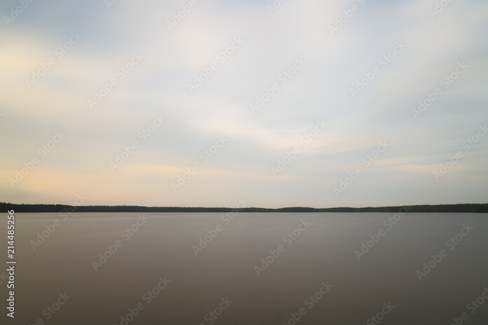 Lake with clouds and Calm Water