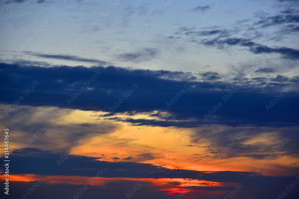 Beautiful color, clouds at dawn