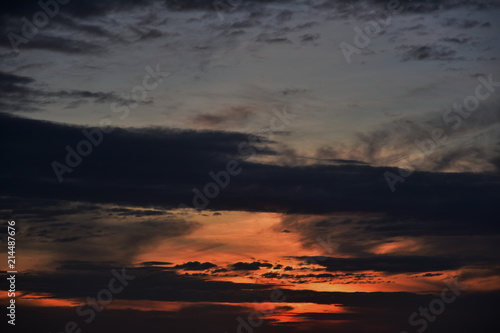 Beautiful color, clouds at dawn