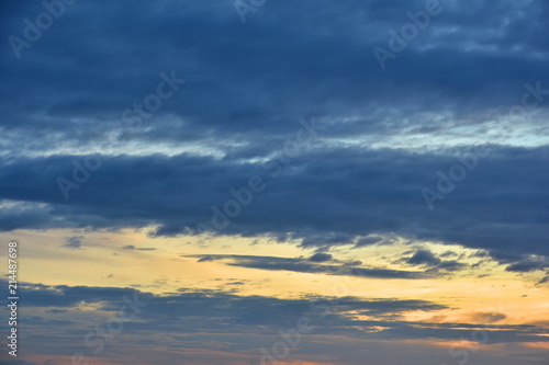 Beautiful color, clouds at dawn