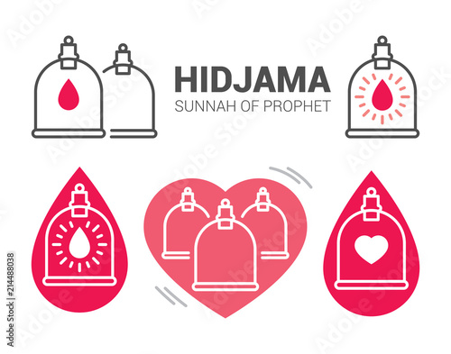 Logo for person who does bloodletting, cupping therapy