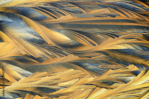 Colorful micro crystals in polarized light
