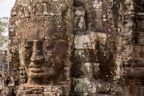 Temple Faces Cambodia close up 