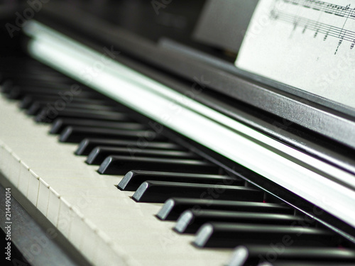close-up black and white piano keys