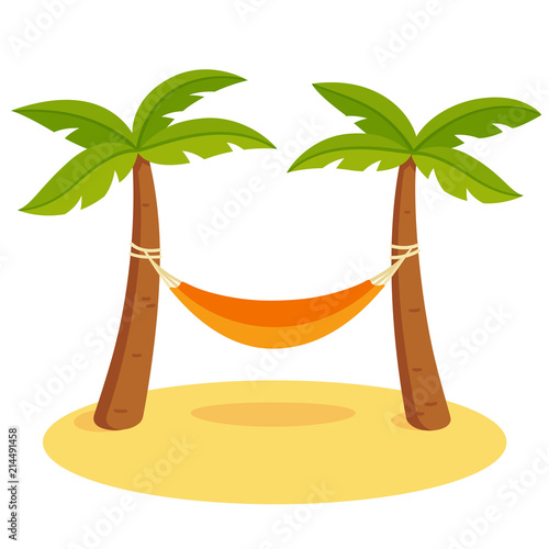 Palm trees with hammock