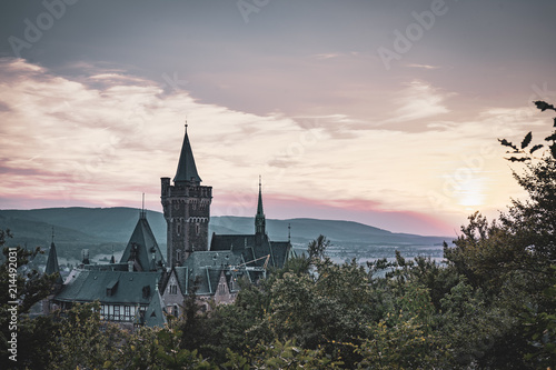 Schloss im Sonnenuntergang ,Deutschland