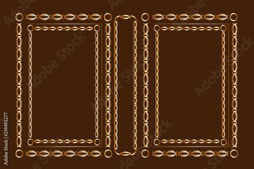  Vector classical cover for a book. Decorative vintage cover or frame for books and exercise books