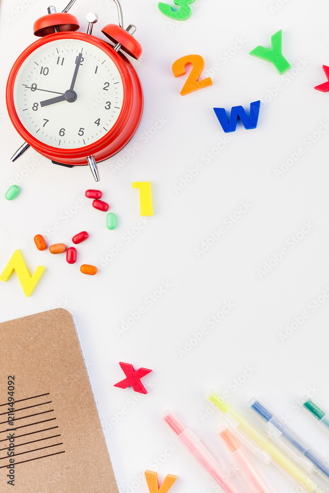 Back to school concept with office supplies Back to school concept with office supplies