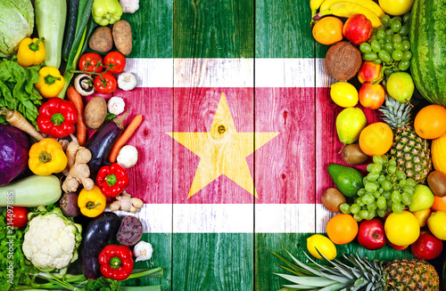 Bild auf Leinwand Fresh fruits and vegetables from Suriname