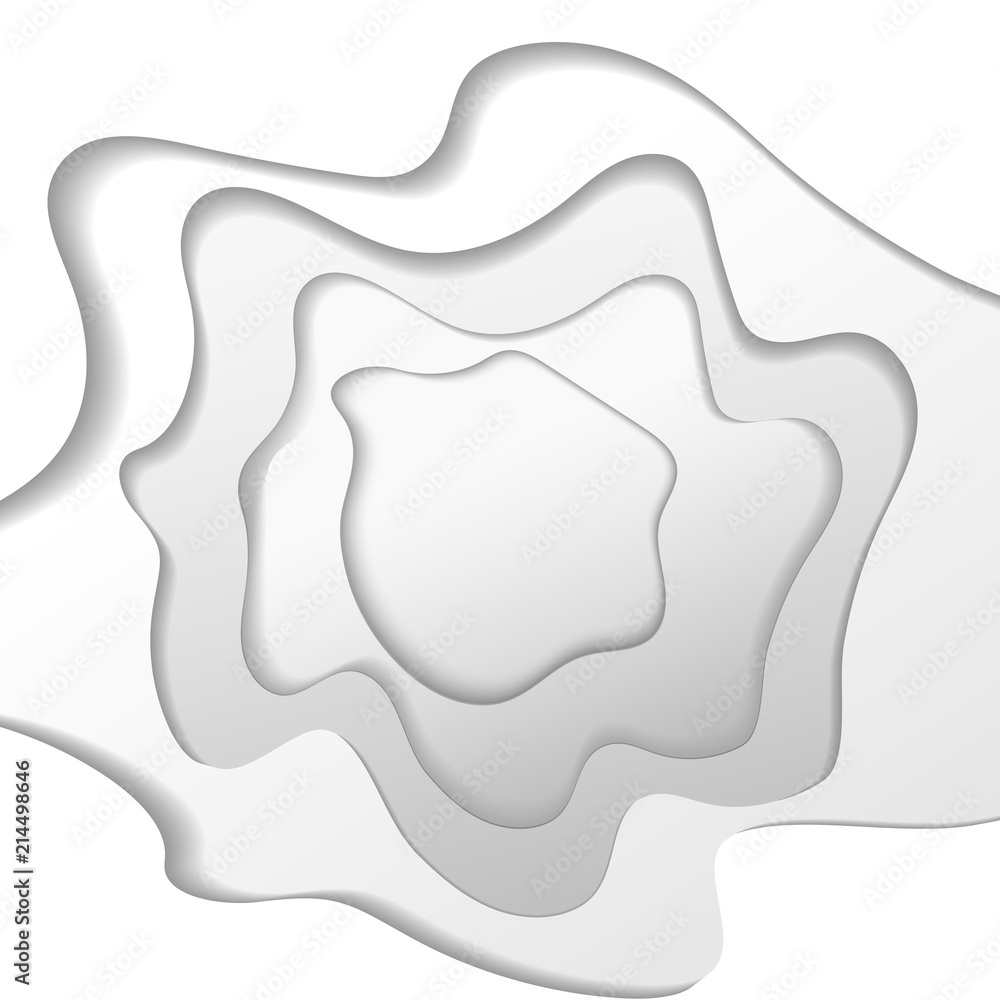 3D abstract background with white paper cut shapes. Vector design layout for business presentations, flyers, posters. 3D abstract background with white paper cut shapes. Vector design layout for business presentations, flyers, posters.