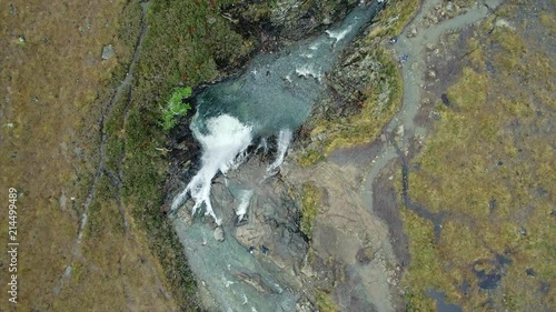 Top View of the Fairy Pools in the Isle of Skye Scotland photo